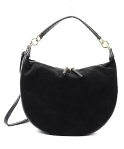 TOREBKA BORSE IN PELLE ZAMSZ NATURALNY CZARNA PREMIUM 157B