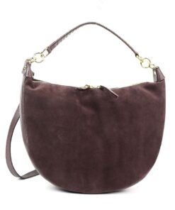 TOREBKA BORSE IN PELLE ZAMSZ NATURALNY BORDO BURGUND PREMIUM 157C