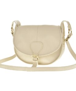 WŁOSKA TOREBKA LISTONOSZKA LAURA BIAGGI SKÓRA NAT. BEŻOWA LATTE 190B